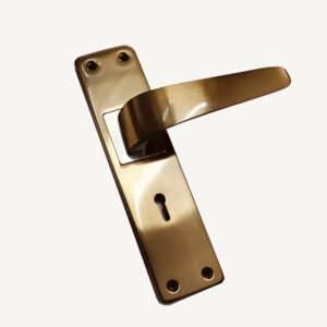 Iron Mortice KY Door Handle On Plate 200mm # 8649