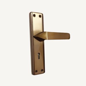 Iron Mortice KY Door Handle On Plate 200mm #8650