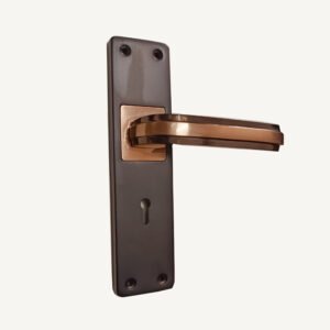 Iron Mortice KY Door Handle On Plate 200mm #8651