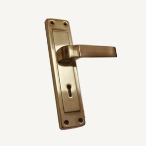 Iron Mortice KY Door Handle On Plate 200mm #8654