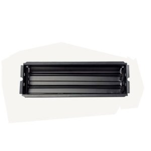 Sheet Iron Wall Vent Grill - Metal Ventilation Grilles - Air Vent Covers for Walls 260mm #8656 Black Powder Coated Finish