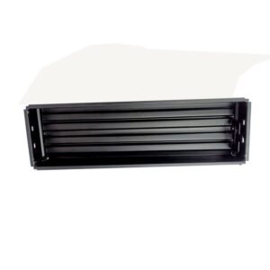 Sheet Iron Wall Vent Grill - Metal Ventilation Grilles - Air Vent Covers for Walls 360mm #8659 Black Powder Coated Finish