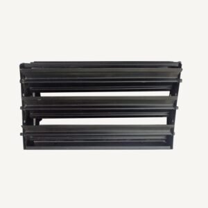 Sheet Iron Wall Vent Grill - Metal Ventilation Grilles - Air Vent Covers for Walls 260mm #8662 Black Powder Coated Finish