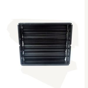 Sheet Iron Wall Vent Grill - Metal Ventilation Grilles - Air Vent Covers for Walls  260mm #8665 Black Powder Coated Finish