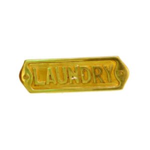 Brass "LAUNDRY " Sign Plaque Door Wall Fence Post Cafe Shop Pub Hotel Bar Work Polish Brass Finish 150mm #872