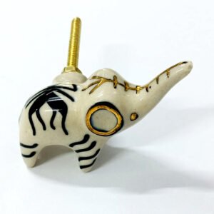 Ceramic Cabinet knob Elephant 65mm #8795 (Set of 6 Pcs)