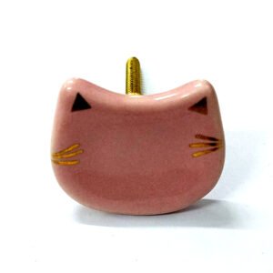 Ceramic Cabinet knob Cat 40mm #8802 (Set of 6 Pcs)