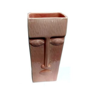 Ceramic Ancient Face Flower Vase 290mm #8819