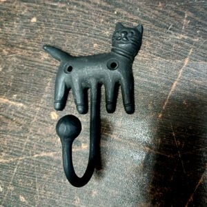 Iron Coat Hook Cat 95mm #8854 (Set of 6 Pcs)