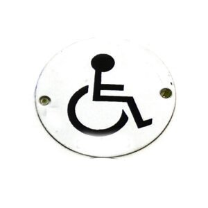 Aluminium Male, Female Accessible Toilet Sign "HANDYMAN" Satin Anodised Finish 75mm #889