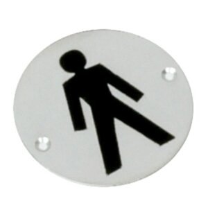 Aluminum "GENTLEMEN" Toilet Sign Plaque Door Wall Cafe Shop Pub Hotel Bar Work Satin Anodised Vintage Finish 75mm #891