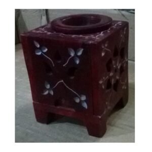 Brown Marble Soapstone Aroma Lamp or Oil Diffuser Brown Marble Soft Stone Inlay with White Stone It is typically used in homes, spas, offices, yoga/meditation centers, and other places to create a relaxing and fragrant atmosphere 275mm  #8932