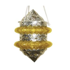 Silver Hanging Lantern Tea light holder crack glass candle holder for festive decoration #8974