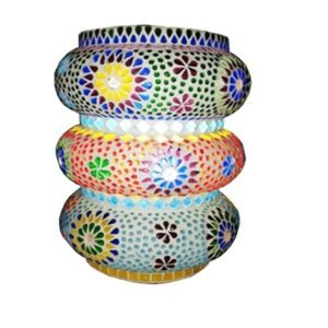 Handcrafted Multicoloured Mosaic Glass Hanging Lamp Home Decorative Traditional Hanging Glass Lamps Ceiling Lights for Bedroom Living Room #8976