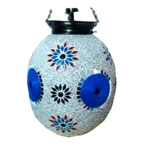 Handcrafted Multicoloured Mosaic Glass Hanging Lamp Home Decorative Traditional Hanging Glass Lamps Ceiling Lights for Bedroom Living Room #8977