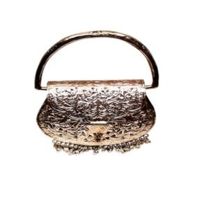 Metal Brass Women's Beautiful Handbag Party Bridal Clutch Purse Trend Overseas Girls/Women Handle Clutch Brass metal bag Ethnic Clutch #8987