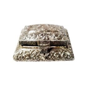 Metal Brass Silver Antique Design handmade Sterling Brass Dry Fruit Box Candy Box, Jewelry Box #8988