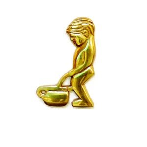 Brass "BOY" Toilet Sign Plaque Door Wall Cafe Shop Pub Hotel Bar Work Polish Brass Vintage Finish 80mm #899