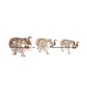 Silver Elephant Statue for exterior decor Set of 3 #9006
