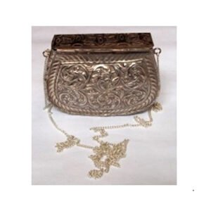 Metal Brass Women's Beautiful Handbag Party Bridal Clutch Purse Trend Overseas Girls/Women Handle Clutch Brass metal bag Ethnic Clutch #9017
