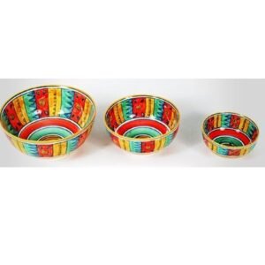 Porcelain Soup Cereal Bowls Set - Ceramic Bowls for Kitchen Colorful Patterned Cute Bowl Sets Bowls for Oatmeal,Oat,Noodle,Breakfast Dishwasher and Microwave Safe #9088
