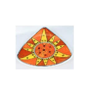 Ceramic serving plate has a wide application, suitable for everyday appetizers, chips, desserts, snacks, sides, cheese, sushi, fruit, and more # 9143
