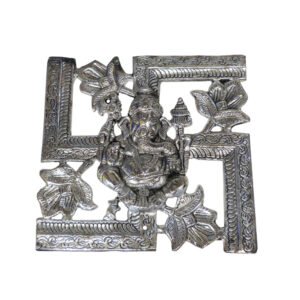 Ceramic Swastik Silver Antique 210mm #9150