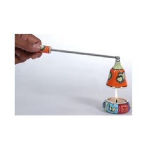 Candle Snuffer, Vintage Candle Extinguisher with Long Durable Handle, Metal Wax Snuffer for Belling Over Candle Flame, Decorative Wick Snuffer is Perfect for Candle Lovers as Gifts #9151