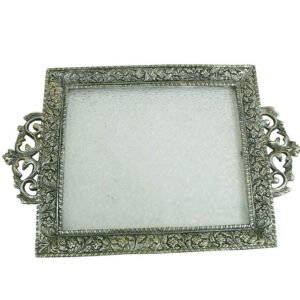 Silver Antique Tray Rectangle #9178
