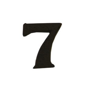 Cast Iron "NO.7" Door House Numbers and Street Address Plaques Numbers for Residence and Mailbox Signs Black Finish 80mm #922