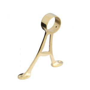 Brass Foot Rail A-Style floor Bracket Polish Brass Finish 38mm #9245