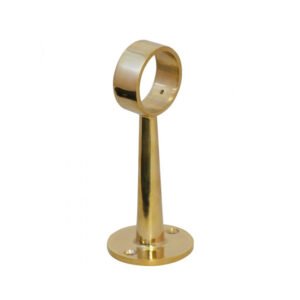 Brass Upright Foot Railing Bracket - Polished Brass 51mm #9248