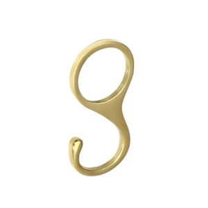 Brass Closed 'S' Hook Polish Brass 25mm Dia #9257