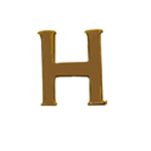 Brass Door Sign Letter "H" Door House Letters and Street Address Plaques Letters for Residence Mailbox Hotel House Door Letter Suitable for All Door Types Wooden, PVC and Composite With Fixing Screw Polish Brass Vintage Finish 80mm #926