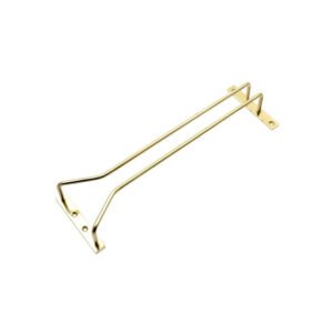 Brass Stem ware holder with fixing plate made with 6mm rod  Polish Brass Finish 410mm #9263