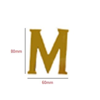 Brass Door Sign Letter "M" Door House Letters and Street Address Plaques Letters for Residence Mailbox Hotel House Door Letter Suitable for All Door Types Wooden, PVC and Composite With Fixing Screw Polish Brass Vintage Finish 80mm #927 - Image 2