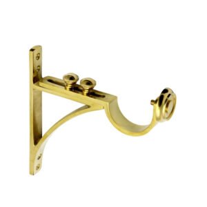 Brass Adjustable Curtain End Bracket 160mm #9271