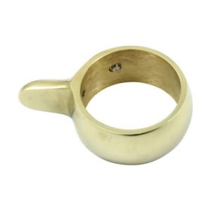 Brass Shelf Tab Polish Brass Finish 38mm Dia #9279