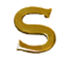 Brass Door Sign Letter "S" Door House Letters and Street Address Plaques Letters for Residence Mailbox Hotel House Door Letter Suitable for All Door Types Wooden, PVC and Composite With Fixing Screw Polish Brass Vintage Finish 80mm #928