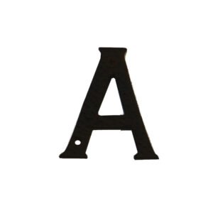 Cast Iron Door Sign Letter "A" Door House Letters and Street Address Plaques Letters for Residence Mailbox Hotel House Door Letter Suitable for All Door Types Wooden, PVC and Composite With Fixing Screw	Black Vintage Finish  80mm #929