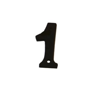 Cast Iron "NO.1" Door House Numbers and Street Address Plaques Numbers for Residence and Mailbox Signs Black Finish 75mm #930