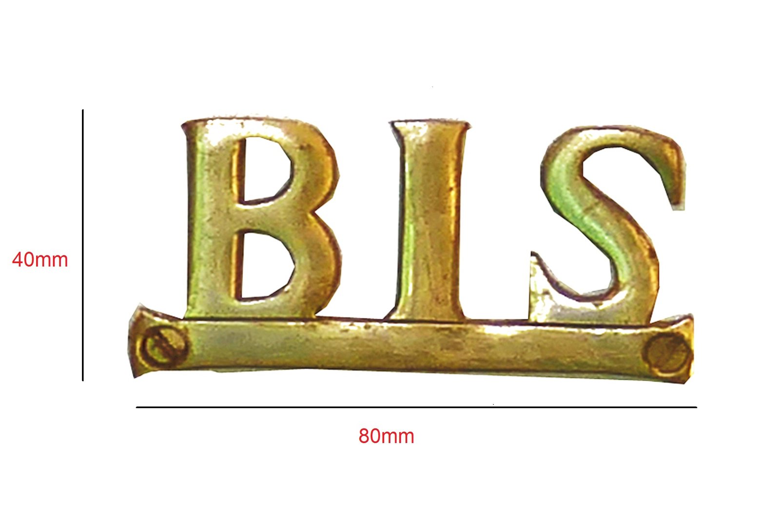 Polished Brass “BIS” House Number or Address Sign 80mm #938 - Image 2