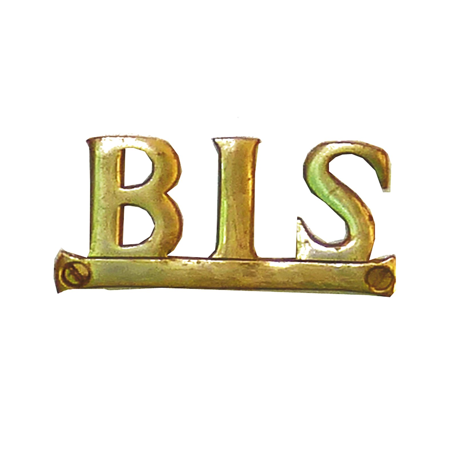 Polished brass BIS house number or address sign