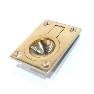 BRASS RING FLUSH CABINET PULL 50mm #992 (Set of 4 Pcs)