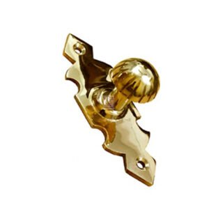 Brass Cabinet Knob Pull On Plate 65mm #998 (Set of 6 Pcs)
