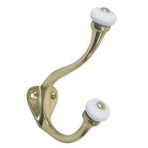 Brass Hat & Coat Hook With Ceramic Ball  # BD1301