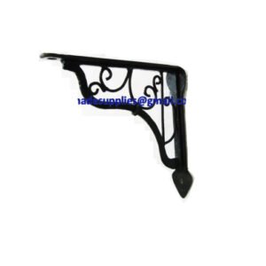 Hand Forged Iron Garden Shelf Bracket Plant Hanger Bracket Scroll Design 250x225mm #29451