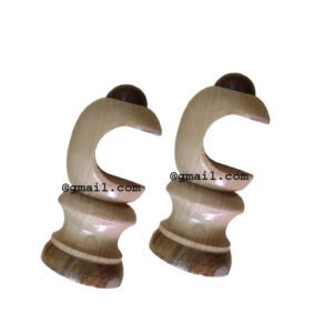 Curtain Support Brackets Finial Wooden #7678