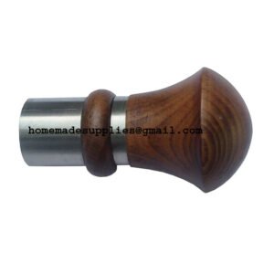 Curtain Dome Finial Wooden #7671
