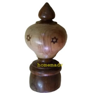 Curtain Support Bracket & Finial Set Wooden #7677